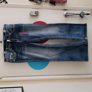NWT Vigoss Dallas Boot Embellished Jeans 18 33L  Y2K